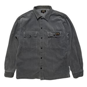 Stan Ray Corduroy Button Up CPO Overshirt Steel Blue L